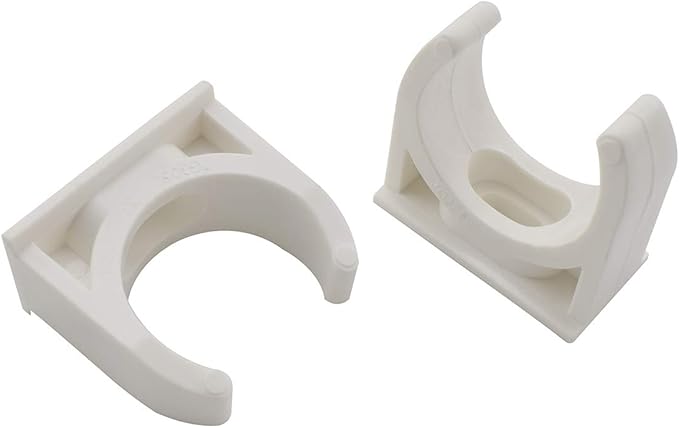 (12 Pack) U-Shaped PVC Water Pipe Clamps Fit for 32mm OD, Compatible with 1